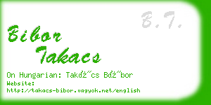 bibor takacs business card